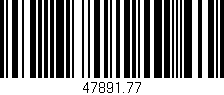 Código de barras (EAN, GTIN, SKU, ISBN): '47891.77'