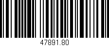 Código de barras (EAN, GTIN, SKU, ISBN): '47891.80'