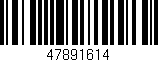 Código de barras (EAN, GTIN, SKU, ISBN): '47891614'