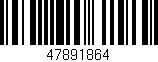 Código de barras (EAN, GTIN, SKU, ISBN): '47891864'