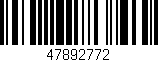 Código de barras (EAN, GTIN, SKU, ISBN): '47892772'