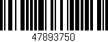 Código de barras (EAN, GTIN, SKU, ISBN): '47893750'