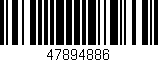 Código de barras (EAN, GTIN, SKU, ISBN): '47894886'