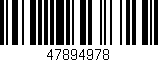 Código de barras (EAN, GTIN, SKU, ISBN): '47894978'