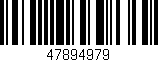 Código de barras (EAN, GTIN, SKU, ISBN): '47894979'