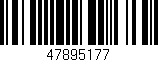 Código de barras (EAN, GTIN, SKU, ISBN): '47895177'