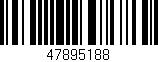 Código de barras (EAN, GTIN, SKU, ISBN): '47895188'
