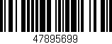 Código de barras (EAN, GTIN, SKU, ISBN): '47895699'
