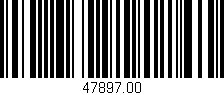 Código de barras (EAN, GTIN, SKU, ISBN): '47897.00'