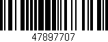 Código de barras (EAN, GTIN, SKU, ISBN): '47897707'