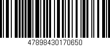 Código de barras (EAN, GTIN, SKU, ISBN): '47898430170650'