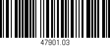 Código de barras (EAN, GTIN, SKU, ISBN): '47901.03'