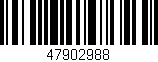 Código de barras (EAN, GTIN, SKU, ISBN): '47902988'