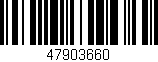 Código de barras (EAN, GTIN, SKU, ISBN): '47903660'