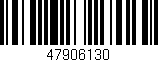 Código de barras (EAN, GTIN, SKU, ISBN): '47906130'