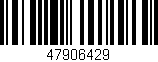 Código de barras (EAN, GTIN, SKU, ISBN): '47906429'