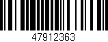 Código de barras (EAN, GTIN, SKU, ISBN): '47912363'
