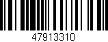 Código de barras (EAN, GTIN, SKU, ISBN): '47913310'
