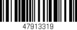 Código de barras (EAN, GTIN, SKU, ISBN): '47913319'