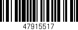 Código de barras (EAN, GTIN, SKU, ISBN): '47915517'