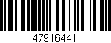 Código de barras (EAN, GTIN, SKU, ISBN): '47916441'