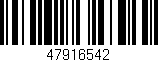 Código de barras (EAN, GTIN, SKU, ISBN): '47916542'