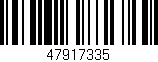 Código de barras (EAN, GTIN, SKU, ISBN): '47917335'