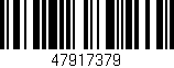Código de barras (EAN, GTIN, SKU, ISBN): '47917379'