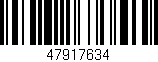Código de barras (EAN, GTIN, SKU, ISBN): '47917634'
