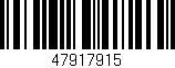 Código de barras (EAN, GTIN, SKU, ISBN): '47917915'