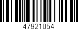 Código de barras (EAN, GTIN, SKU, ISBN): '47921054'