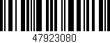 Código de barras (EAN, GTIN, SKU, ISBN): '47923080'