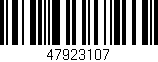 Código de barras (EAN, GTIN, SKU, ISBN): '47923107'