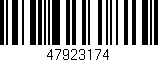 Código de barras (EAN, GTIN, SKU, ISBN): '47923174'