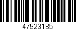 Código de barras (EAN, GTIN, SKU, ISBN): '47923185'