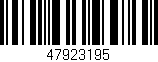 Código de barras (EAN, GTIN, SKU, ISBN): '47923195'