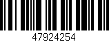 Código de barras (EAN, GTIN, SKU, ISBN): '47924254'