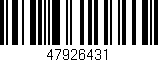 Código de barras (EAN, GTIN, SKU, ISBN): '47926431'