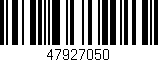 Código de barras (EAN, GTIN, SKU, ISBN): '47927050'