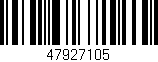 Código de barras (EAN, GTIN, SKU, ISBN): '47927105'