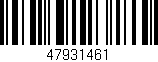 Código de barras (EAN, GTIN, SKU, ISBN): '47931461'