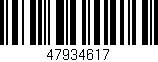 Código de barras (EAN, GTIN, SKU, ISBN): '47934617'