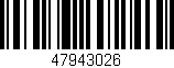 Código de barras (EAN, GTIN, SKU, ISBN): '47943026'