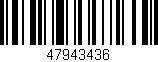 Código de barras (EAN, GTIN, SKU, ISBN): '47943436'