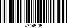 Código de barras (EAN, GTIN, SKU, ISBN): '47945.05'