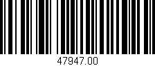 Código de barras (EAN, GTIN, SKU, ISBN): '47947.00'