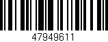 Código de barras (EAN, GTIN, SKU, ISBN): '47949611'