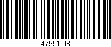 Código de barras (EAN, GTIN, SKU, ISBN): '47951.08'