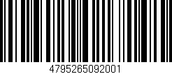 Código de barras (EAN, GTIN, SKU, ISBN): '4795265092001'