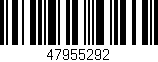 Código de barras (EAN, GTIN, SKU, ISBN): '47955292'